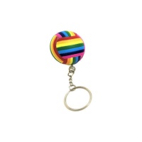 Porte-clés boule arc-en-ciel - 1 pc.