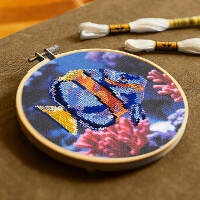 Kit de point de croix - Poisson de Joanna Hateley - DMC