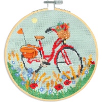 Kit de point de croix - Vélo rouge - DMC