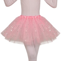 Tutu rose avec étoiles pour enfants