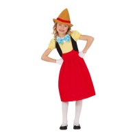 Costume de marionnette Pinocchio pour filles