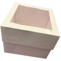 Boîte de 30 x 30 x 31 cm pour gâteau réglable en hauteur avec fenêtre - Azucren