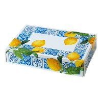 Boîte de 23,5 x 16 x 5 cm avec des motifs de citrons