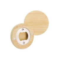 Ouvre-bouteille magnétique en bambou 6 cm - 1 pièce