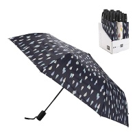 Parapluie anti-vent de 57 x 90 cm avec motifs gouttes - 1 unité
