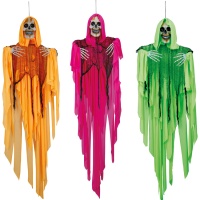 Pendentif squelette en couleurs vives assorties avec lumière 1,60 m