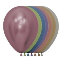 Ballons latex métalliques reflex 30 cm - Sempertex - 50 pcs.