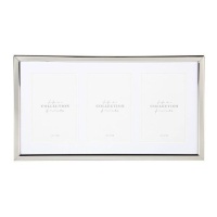 Cadre multi-photos Argent fin pour 3 photos 10 x 15 cm - DCasa