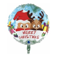 Ballon rond Merry Christmas 53 cm - Grabo