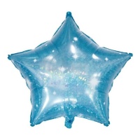 Ballon étoile galactique aqua 61 cm - Conver Party