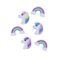 Figures en sucre de licorne fantaisie - PME - 6 pcs.