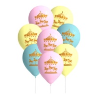 Carousel Ballons en latex 27 cm - 8 pcs.
