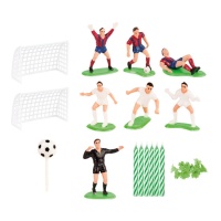 Décoration de gâteau de football avec bougies - 20 pcs.