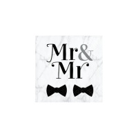 Serviettes Mr & Mr 12,5 x 12,5 cm - 16 pcs.