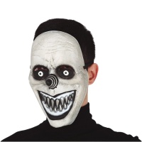 Masque de clown souriant gris