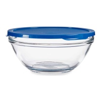 Tupperware rond de 2500 ml avec couvercle bleu