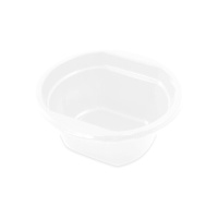 Saladier rond en plastique blanc de 500 ml - 6 unités