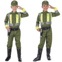 Costume vert de policier de la circulation pour enfants