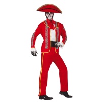 Costume rouge du Jour des Morts pour hommes