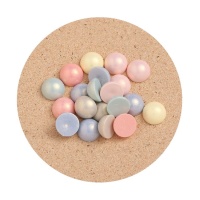 Figurines décoratives en demi-perle de couleur pastel 1,2 cm - 20 pcs.