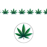 Guirlande de feuilles de marijuana de 3 m