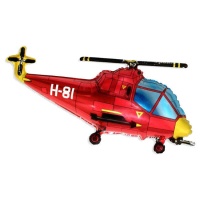 Ballon Hélicoptère rouge 96 x 57 cm - Conver Party