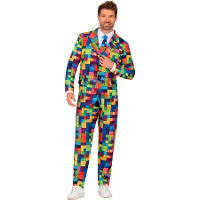 Costume de costume blocs colorés pour homme