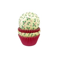 Capsules pour mini cupcakes rouges avec moules à cupcakes rouges - Creative Party - 100 pcs.