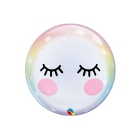 Ballon Orbz yeux endormis nuages de 56 cm - Qualatex