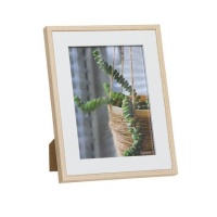 Cadre photo en bois blanc et naturel pour photo 13 x 18 cm - DCasa