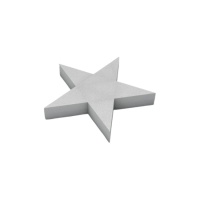 Figure en polystyrène en forme d'étoile de 18 x 18 x 4 cm