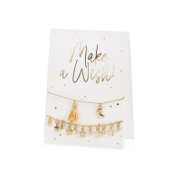 Carte de voeux Make a Wish ! avec bracelets