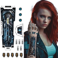 Tatouages temporaires futuristes pour le bras