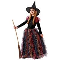Costume de sorcière en tulle avec volants pour filles