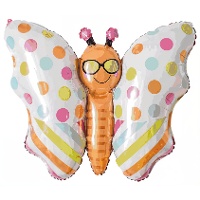 Ballon multicolore papillon de 83 x 58 cm