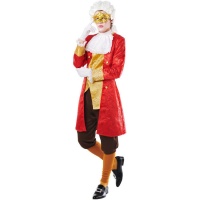 Costume d'époque rouge pour hommes