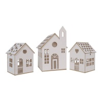 Maisons en carton à décorer - Artis decor - 3 pcs.