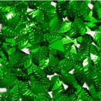 Confettis de feuilles métallisées vertes 14 gr