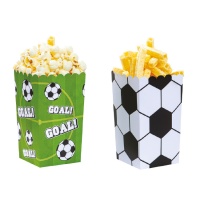 Boîte à pop-corn Football - 6 pcs.