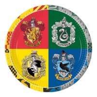 Assiettes Harry Potter Maisons de Poudlard 23cm - 8 pièces