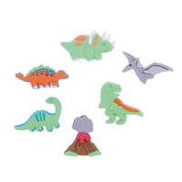 Figurines en sucre de dinosaures - PME - 6 unités