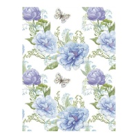 Papier de riz branche bleu 29,7 x 42,5 cm - Artis decor - 1 pc.