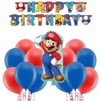 Kit de décoration Mario Bros Party - 22 pièces