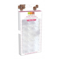 Moule à capsules en chocolat rose 27,5 x 13,5 x 2 cm - Scrapcooking - 18 cavités