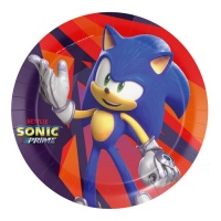 Assiettes Sonic prime 23 cm - 8 pièces