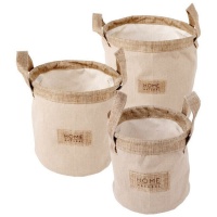 Home - Paniers ronds en tissu bio - 3 pièces