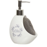 Distributeur de savon avec tampon à récurer Flora - DCasa
