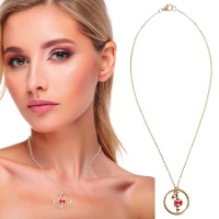 Collier avec motif de canne de Noël