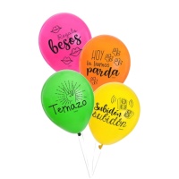 Ballons de fête multicolores en latex 30 cm - 8 unités