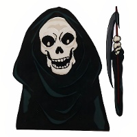 Décoration adhésive pour fenêtre de Mort de 21 x 19 cm